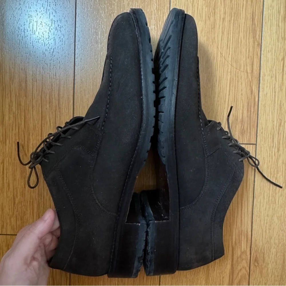 COLE HAAN City Brown Suede Lace Up Thick Sole Oxfords Size 10